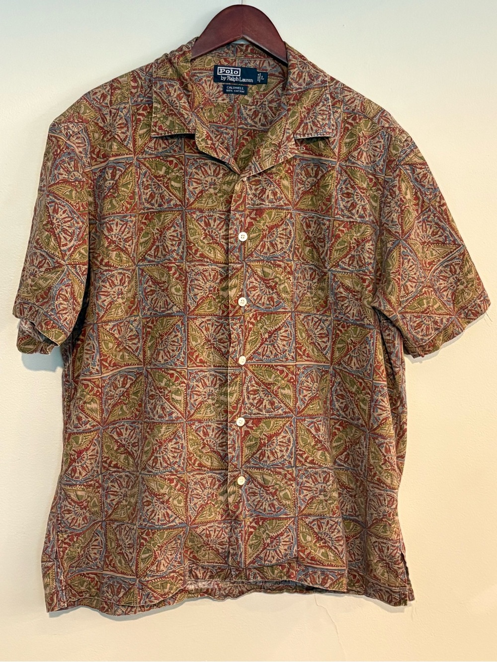 Vintage Polo by Ralph Lauren Caldwell 100% Cotton Short Sleeve Button Up Shirt